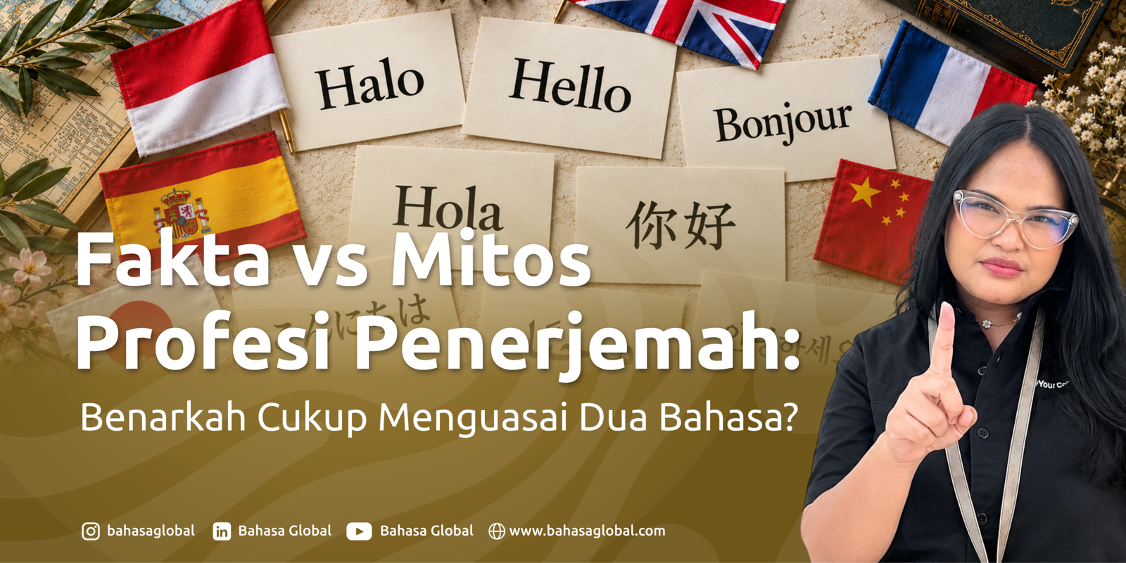 Read more about the article Fakta vs Mitos Profesi Penerjemah: Benarkah Cukup Menguasai Dua Bahasa?